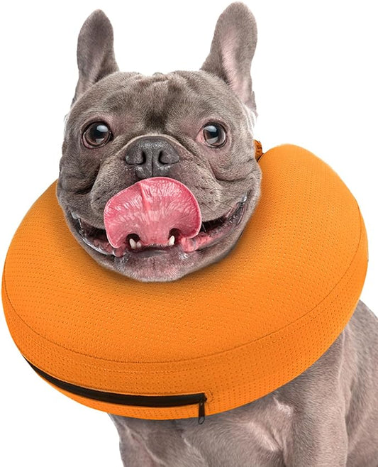 Supet Inflatable Dog Cone Collar for After Surgery Donut, Soft Dog Cones for Small Medium Large Dogs Pets, E Collar Dog Neck Donut Collar Alternative After Surgery