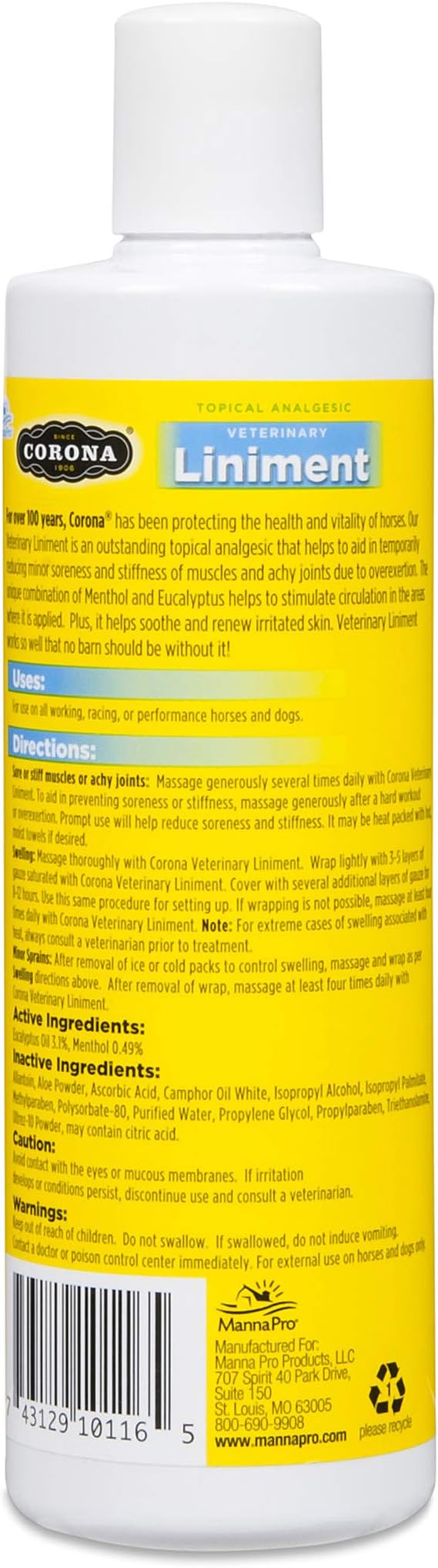 Corona Topical Analgesic Veterinary Liniment, 16oz