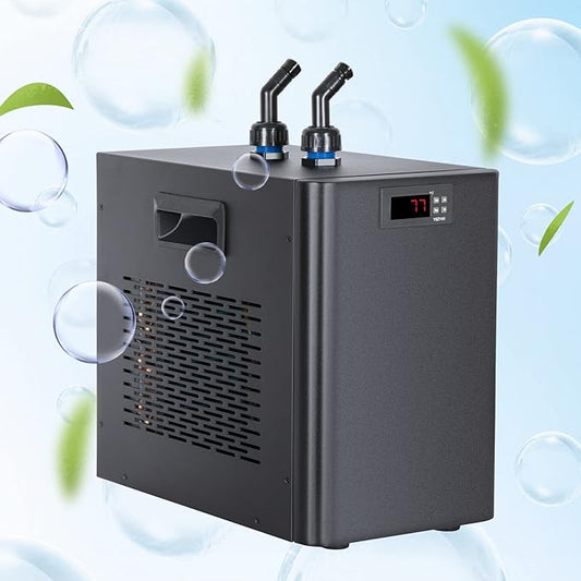 Aquarium Chiller for Fish Tank - Water Chiller with Quiet Design Compressor - Refrigeration for Hydroponic System Axolotl Jellyfish Coral (160L)