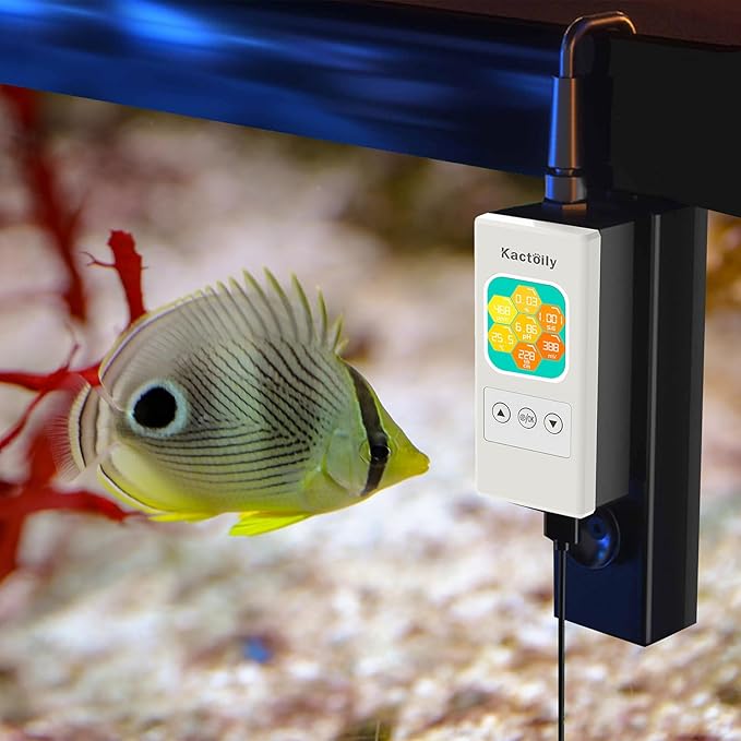Upgraded 7 in 1 Professional Fish Tank Water Quality Tester, PH Meter,TDS Meter, EC Meter, Salinity Tester, S.G Meter, Temperature, ORP Meter, Real-Time Monitoring on The Same Screen