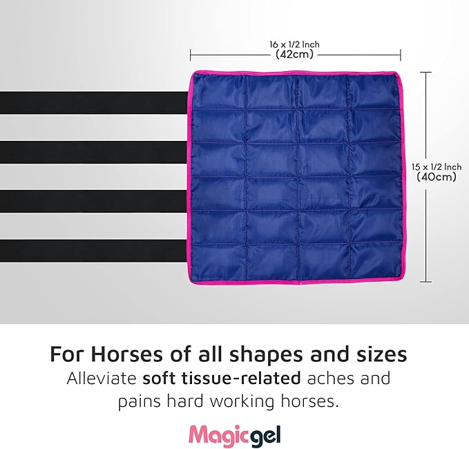 Horse Ice Pack - Cooling Leg Wraps for Hock, Ankle, Knee, Legs, Boots, and Hooves. (Twin Ice Boot, by Magic Gel)