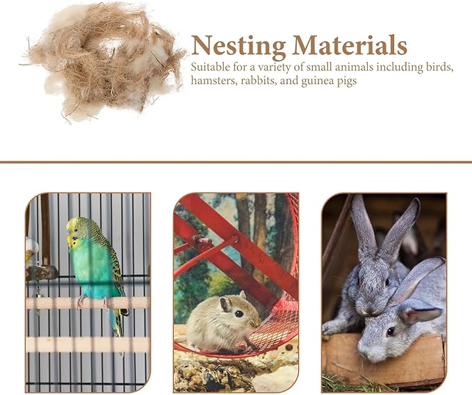 Natural Mixing Bird Nesting Materials for Bird,Bird Nesting Material for Budgie,Parrot,Finche,Canaries,Other Birds 40G/1.4oz