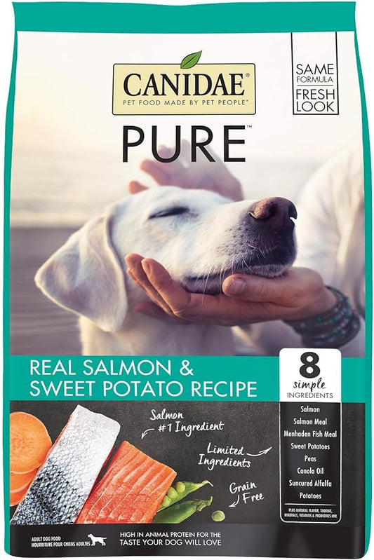Canidae Pure Real Salmon & Sweet Potato Recipe Adult Dry Dog 4 LB (packaging may vary)