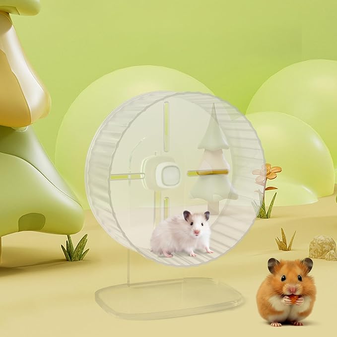 Hamster Wheel, 8.3inch Silent Hamster Wheel, Adjustable Height Turtle Wheel Turtle Tank Accessories, Dwarf Hamster Wheel, Hedgehog Wheel, Gerbil Wheel, Small Pet Exercise Wheels