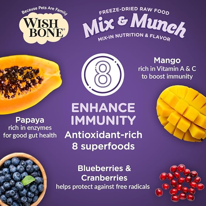 Wishbone Mix & Munch Raw Freeze-Dried Grain-Free Beef and Ocean Fish for Cats