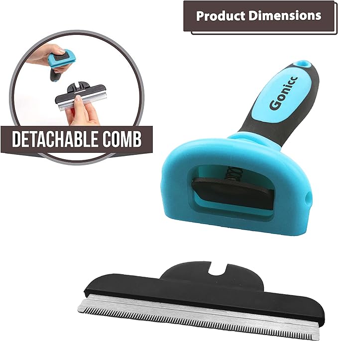 Gonicc PDT- 1001 Professional Pet De Shedding comb Tool Blue