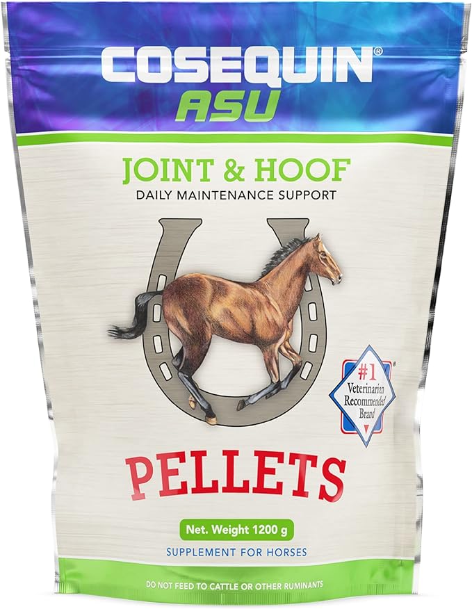 Nutramax Laboratories Cosequin ASU Joint & Hoof Pellets Joint Health Supplement for Horses - Pellets with Glucosamine, Chondroitin, MSM, and Biotin, 1200 Grams