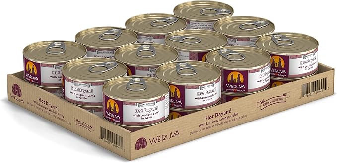 Weruva Classic Dog Food, Hot Dayam! with Lamb in Gelée, 5.5oz Can (Pack of 24)