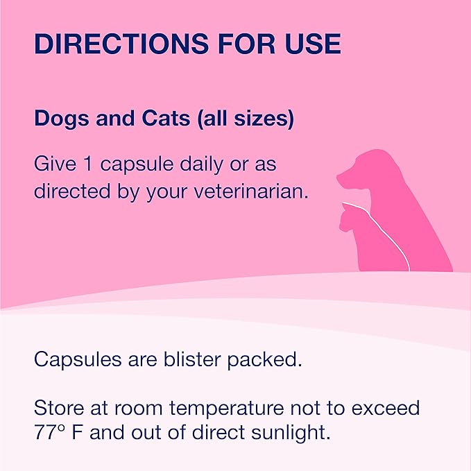 Proviable Digestive Health Supplement Multi-Strain Probiotics and Prebiotics for Cats and Dogs - With 7 Strains of Bacteria, 30 Capsules