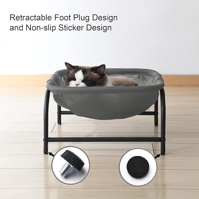 Cat Bed [Designed for Big Cats] Dog Pet Square Hammock Bed Free-Standing Cat Sleeping Bed Cat Supplies Whole Wash Stable Detachable Easy Assembly Indoor Outdoor