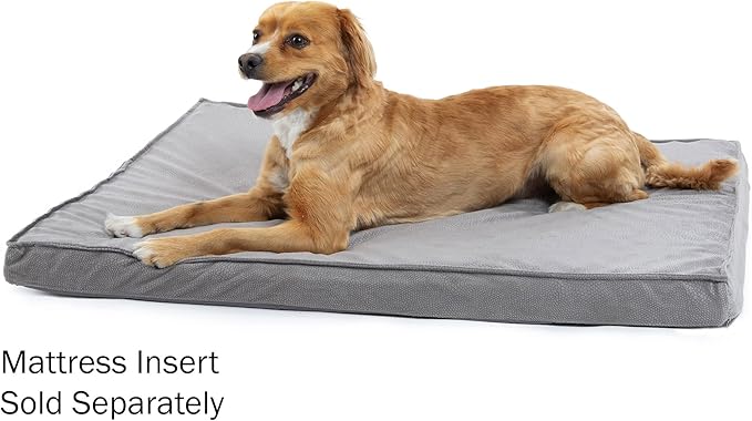 Best Friends by Sheri Dog Bed Cover Replacement for Nap Mat Dog Bed, Microfiber Ilan, Grey, 27" x 36"