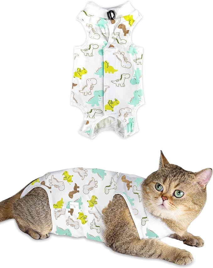 ANWA Cat Recovery Suit - Breathable Cat Surgery Recovery Suit Female, Cat Onesie for Cats After Surgery, Cat Spay Recovery Suit Female Abdominal Wounds