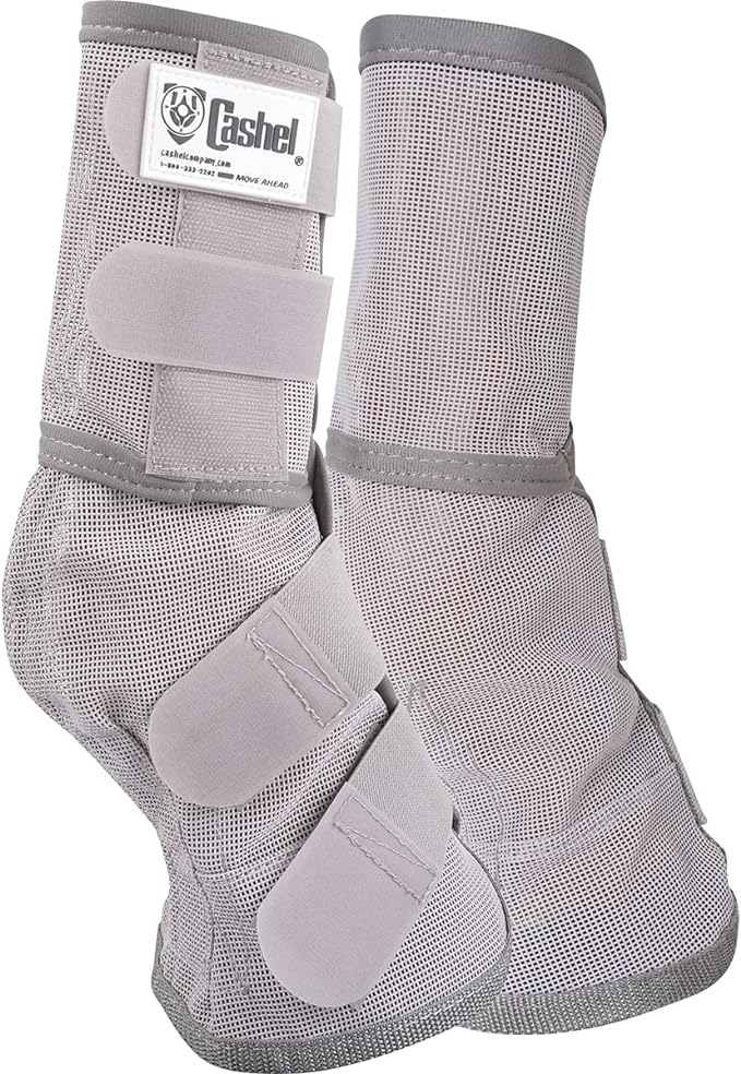 Cashel Crusader Leg Guard Fly Boots, Grey, Large Pony