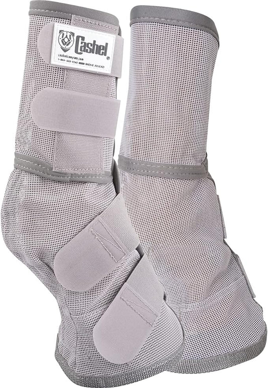 Cashel Crusader Leg Guard Fly Boots, Grey, Large Pony