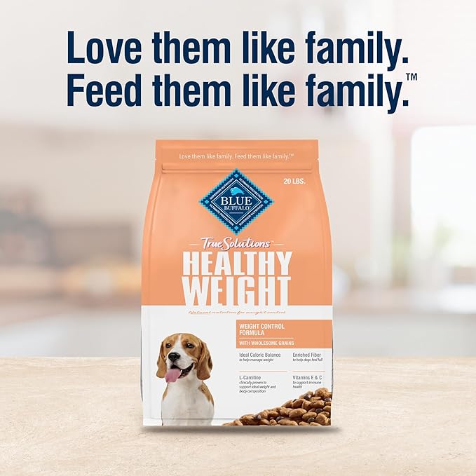 Blue Buffalo True Solutions Healthy Weight Natural Dry Food for Adult Dogs, Chicken, 24-lb. Bag