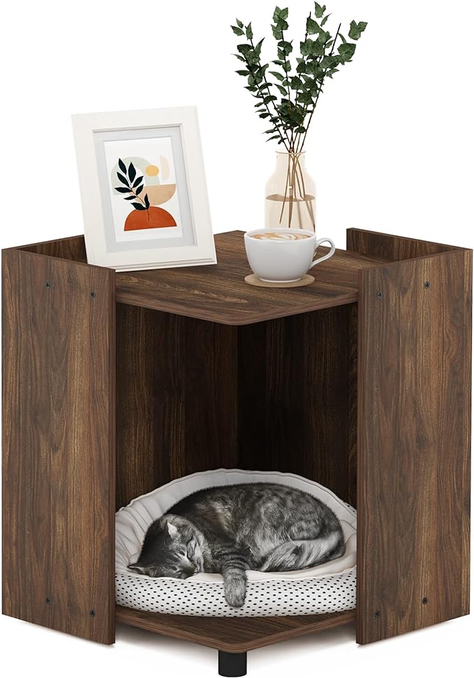 Furinno Peli Litter Box Enclosure, Columbia Walnut