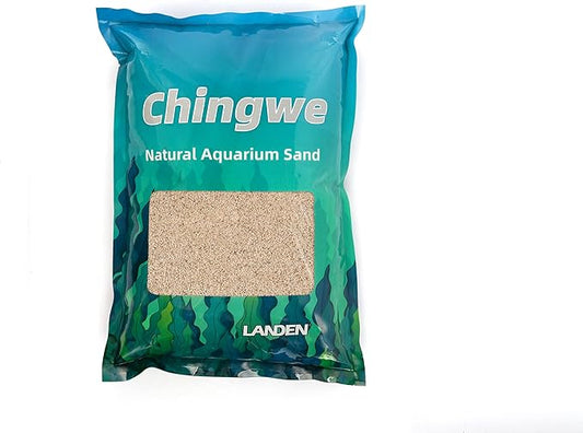 LANDEN Chingwe Aquascape Sand for Aquarium Landscape 2L(7.52lbs), Fish Tank Decorative Sand, Natural Cosmetic Gravel, Light Color Gravel 0.4-0.9mm