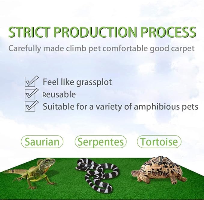 Tfwadmx Reptile Carpet, 2 Pack of Bearded Dragon Mat Terrarium Substrate Liner Bedding for Snake Turtle Lizard Geckos Hermit Crabs (24'' X 16'')