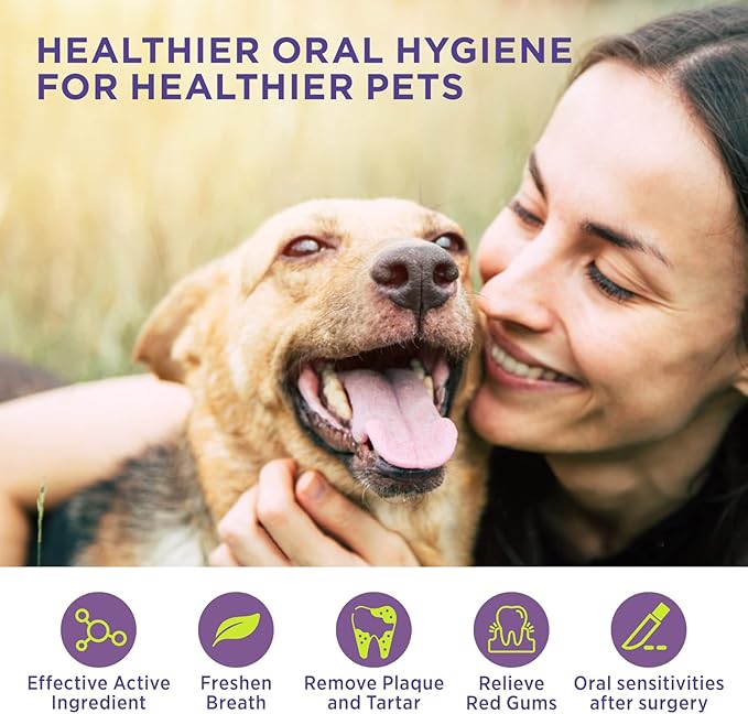 Oral Care Spray for Dogs and Cats, Anti Inflammatory Pet Breath Dental Care Spray, Dog Gingivitis Treatment, Fight Bad Breath Caused by Plaque and Gum Redness, Dog Tooth Brushing Kit, 5.1 Fl Oz