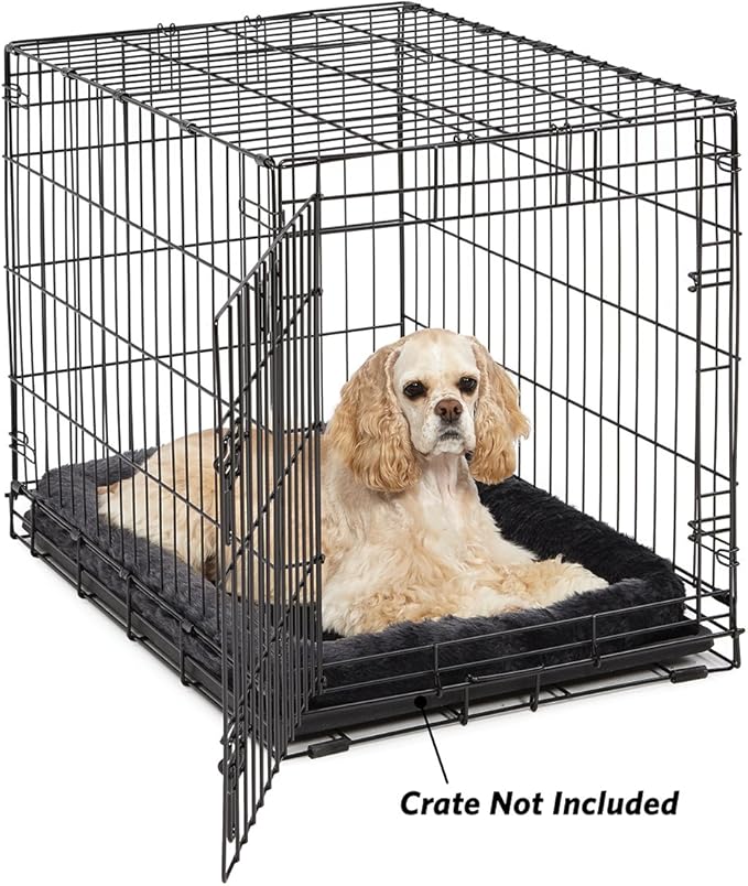 MidWest Homes for Pets Homest for Pets Bolster Dog Bed 30L-Inch Gray Dog Bed or Cat Bed w/ Comfortable Bolster | Ideal for Medium Dog Breeds & Fits a 30-Inch Dog Crate | Machine Wash & Dry