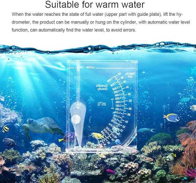 Aquarium Marine Test,Salinity Tester Aquarium Salinity Tester Seawater Salt Meter Fish Salinity Measuring Device for Fish Pond Saltwater Water