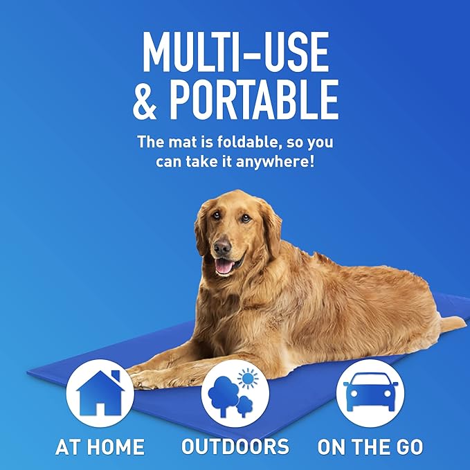 Chillz Dog Cooling Mat, Extra Large - Pressure Activated Cooling Mat for Dogs - No Water, Electricity or Refrigeration Needed - Non-Toxic Dog Cooling Pad, Ideal for Home and Travel - 37 x 31.5 Inches