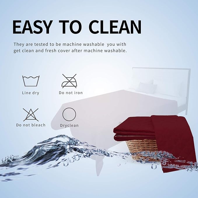 Easy-Going 100% Waterproof Dog Bed Cover, Non-Slip Pet Blanket for Furniture, Washable Couch Cover, Repleasement Sofa Cover (52X82 in,Christmas Red)