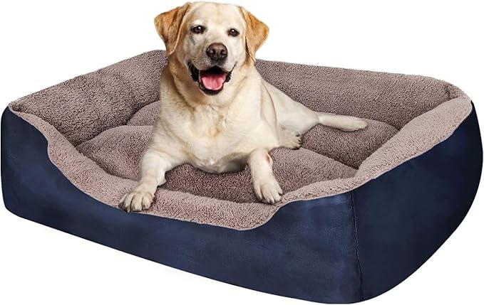 PUPPBUDD Dog Beds for Medium Dogs, Washable Dog Bed Comfortable and Breathable Pet Bed Rectangle Warming Dog Bed for Medium Dogs