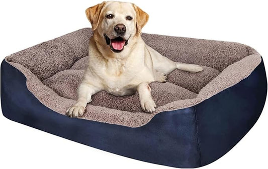 PUPPBUDD Dog Beds for Medium Dogs, Washable Dog Bed Comfortable and Breathable Pet Bed Rectangle Warming Dog Bed for Medium Dogs