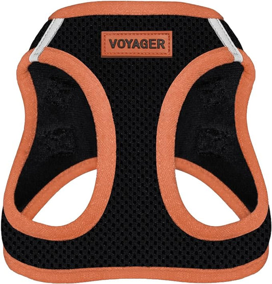 Voyager Step-in Air Dog Harness - All Weather Mesh Step in Vest Harness for Small and Medium Dogs by Best Pet Supplies - Orange Trim, XS