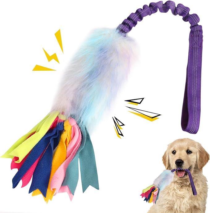 Dog Rope Toys, Nearly Indestructible Dog Rope Toys with Strong Squeak- Ideal Tug of War Interactive Dog Training Toy, Dental Cleaning Chew Toys, Dog Tug Toy for Boredom Suitable for Dogs of All Ages