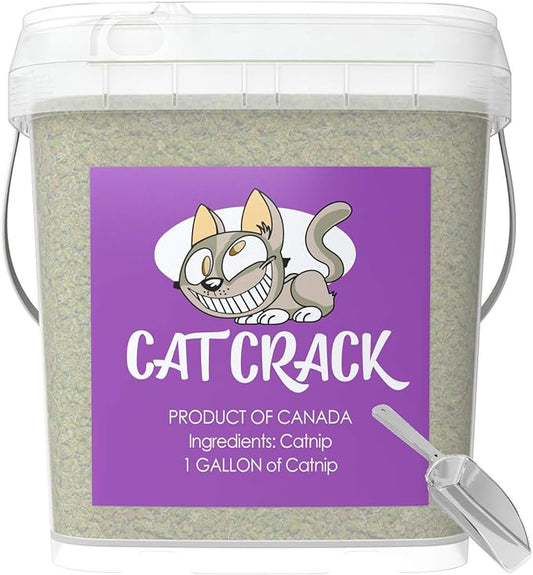 Cat Crack Catnip, Zoomie-Inducing Cat Nip Blend, North American Made & 100% Natural, Safe & Non-Addictive Catnip Treats Used to Supplement Catnip Toys, Catnip Spray, & Cat Accessories (20 Cups)