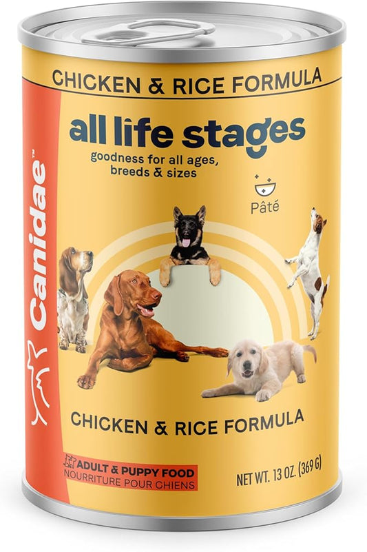 Canidae All Life Stages Premium Wet Dog Food for All Breeds, All Ages, Chicken & Rice Recipe, 13 oz. (Case of 12)