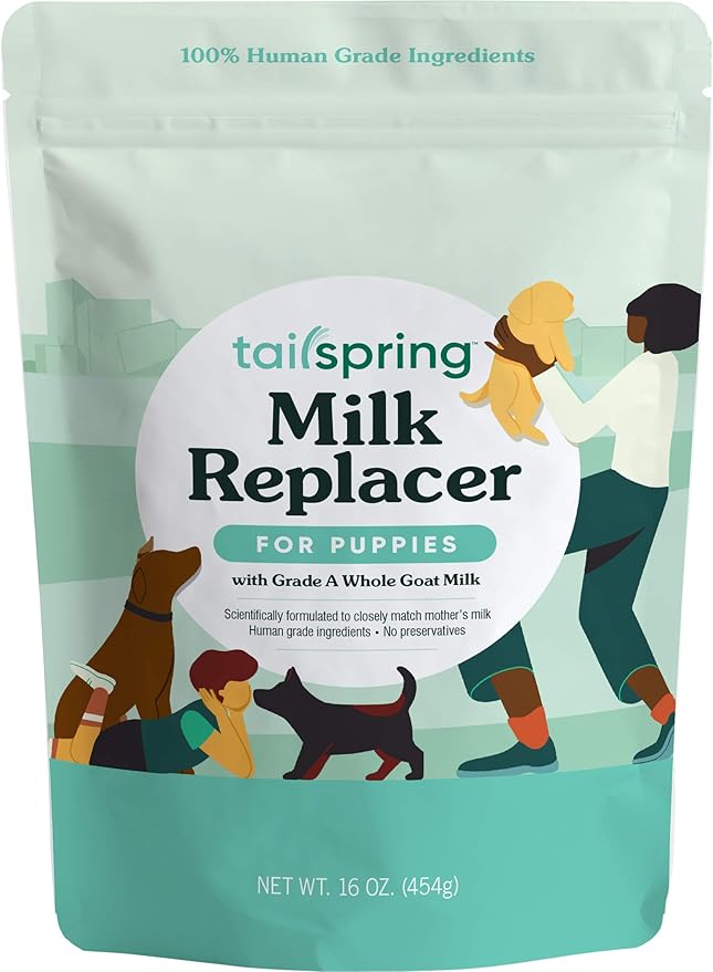 Milk Replacer for Puppies, Powdered, Made with Whole Goat Milk (1 Pound (Pack of 1)