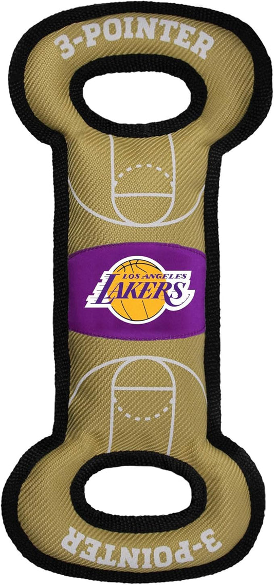 Pets First NBA Los Angeles Lakers Field Toy. - Tough Nylon Pet Toy with Double Trim Stitching & Inner Squeaker, one Size (LAK-3030)