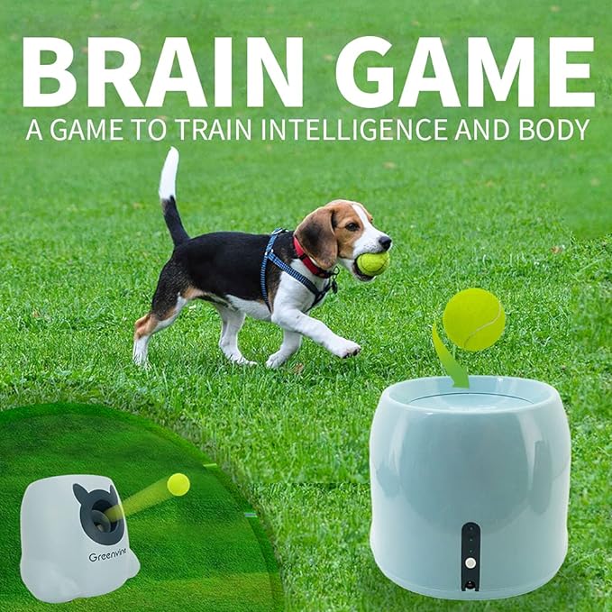 automatic dog ball launcher interactive ball thrower fetch it machine 6 balls included