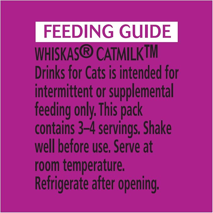 WHISKAS CATMILK PLUS Drink for Cats and Kittens 6.75 Fl Ounces, 24 Count