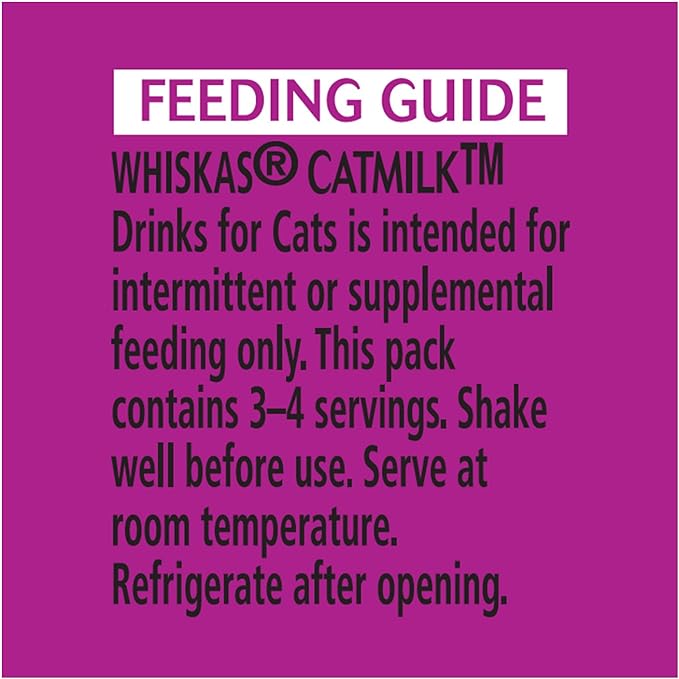 WHISKAS CATMILK PLUS Drink for Cats and Kittens 6.75 Fl Ounces, 24 Count