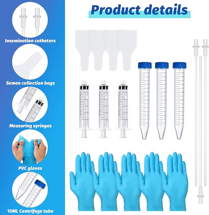 Weewooday 60 Pieces AI Artificial Insemination Dog Breeding Kit Artificially Inseminate Dog Kit Disposable Canine Artificial Insemination Cones Dog Semen Collection Bag for Dog Pet Breeding