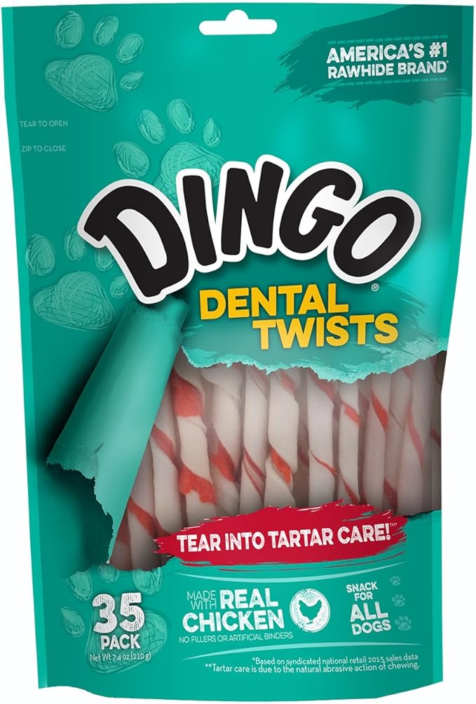 Dingo Dental Twists for Small and Medium Dogs, 35-Count