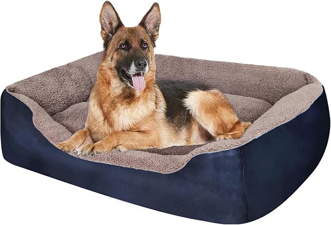 PUPPBUDD Dog Beds for Medium Dogs, Washable Dog Bed Comfortable and Breathable Pet Bed Rectangle Warming Dog Bed for Medium Dogs