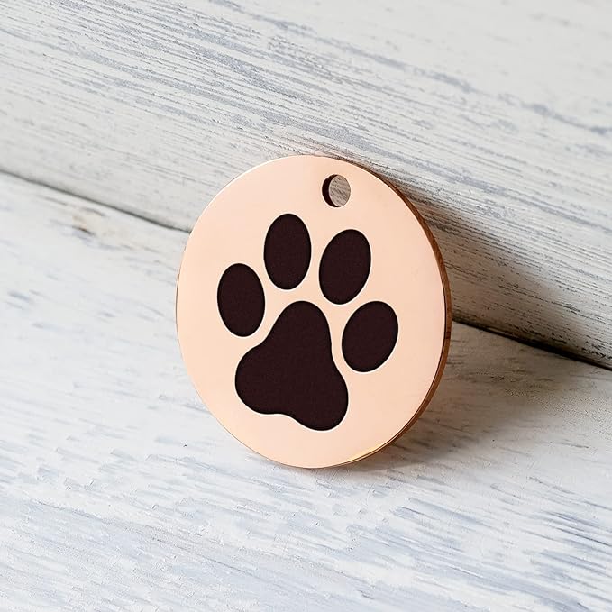 MYLUCKYTAG Stainless Steel QR Code Pet ID Tags Cat Tags - Pet Online Profile - Scan QR Receive Instant Pet Location Alert Email