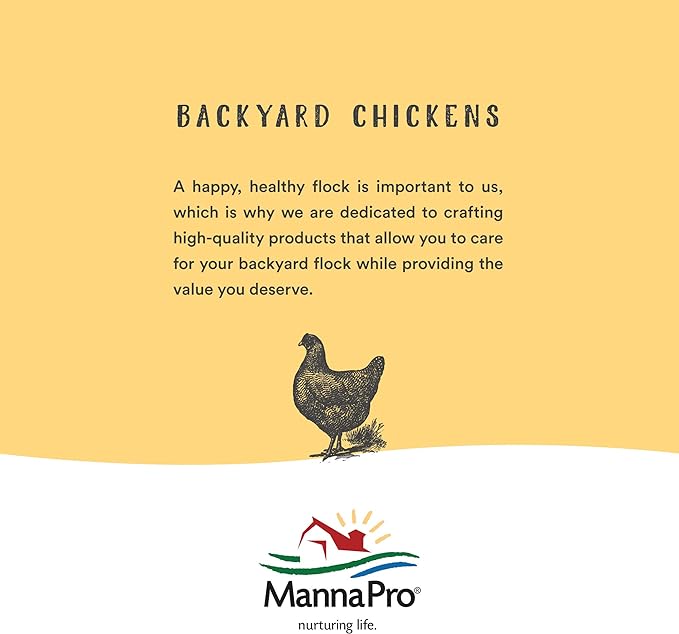 Manna Pro All Flock Crumbles | 16% Protein Level | Complete Feed for Chickens, Ducks, Geese, Turkeys and Gamebirds | Probiotics to Support Digestion | Crumbled Form for Easy Feeding | 8 Pounds