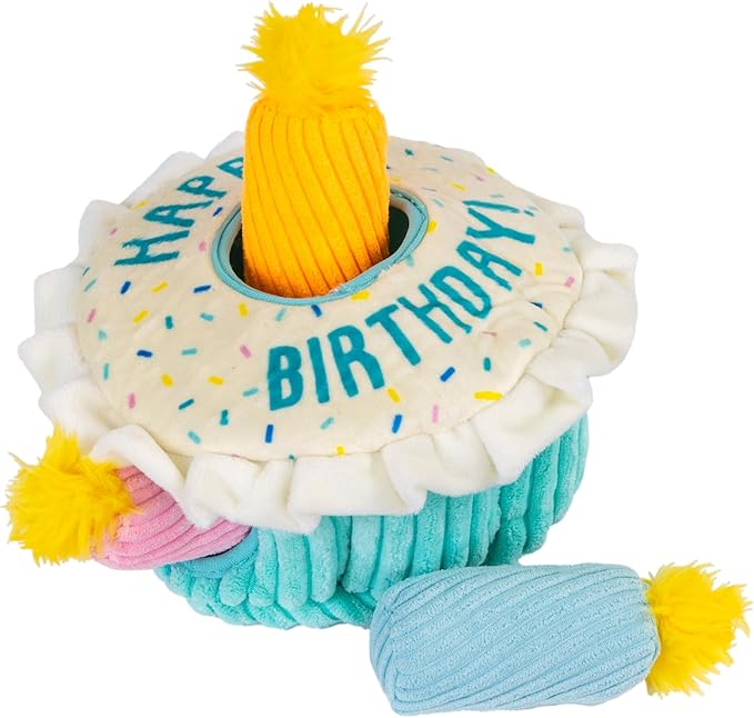 Outward Hound Hide A Birthday Cake, Plush Puzzle Birthday Themed Dog Toy