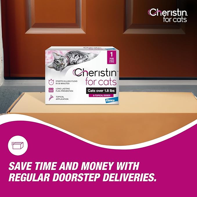 Cat Cheristin Cat Flea Treatment & Prevention for Cats | 1 Topical Dose Provides Up to 6 Weeks of Coverage | 6 ct.