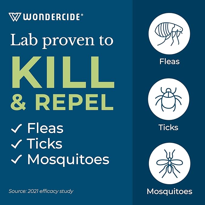 Wondercide - Flea, Tick & Mosquito Spray for Dogs, Cats, and Home - Flea and Tick Killer, Control, Prevention, Treatment - with Natural Essential Oils - Pet and Family Safe - Cedarwood 128 oz