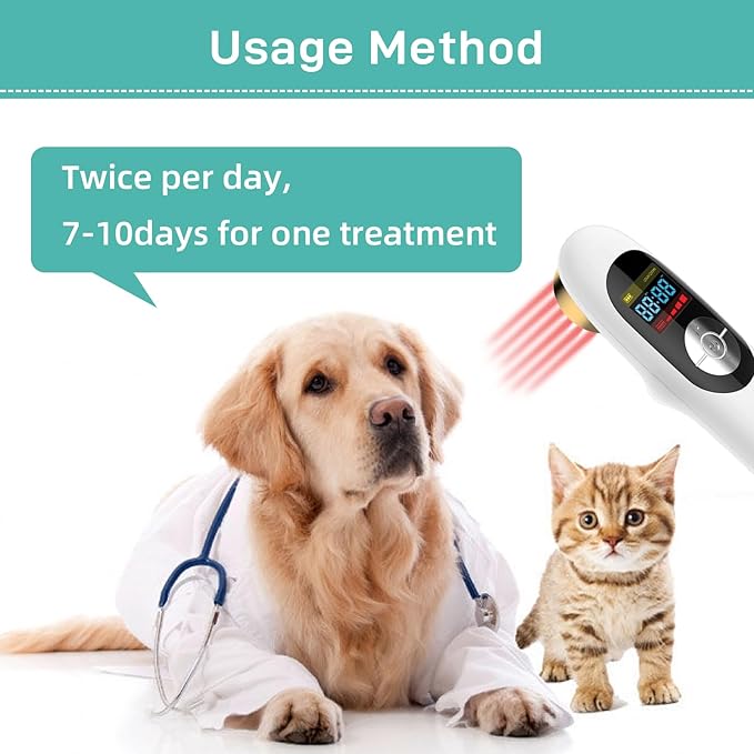 Cold Laser Therapy Device - Infrared Red Light Therapy for Dogs, Pets, Vet,Portable Laser Therapy Device for Pain Relief Arthritis, Spinal, Promote Blood Circulation