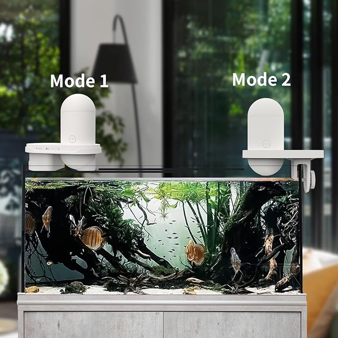 Upgraded II Automatic Fish Feeder with 2K HD Camera & Intelligent Fish Food Dispenser with APP, Smart WiFi Visual Vacation Feeder, Timer Auto Fish Feeder for Fish Tanks & Aquarium