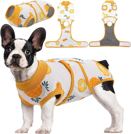 Kuoser Recovery Suit for Dogs Cats After Surgery, Professional Pet Recovery Shirt Dog Abdominal Wounds Bandages, Substitute E-Collar & Cone,Prevent Licking Dog Onesies Pet Surgery Recovery Suit