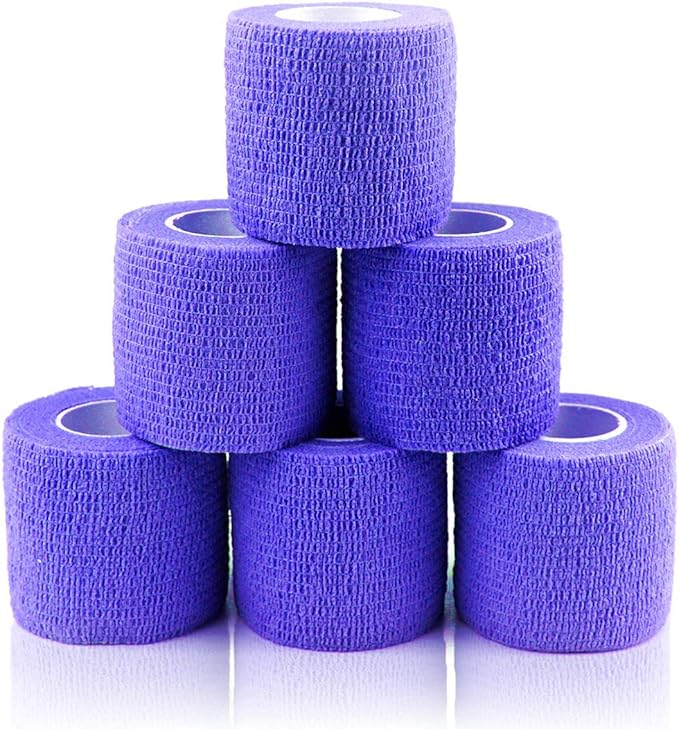 AUPCON Vet Wrap Cohesive Bandages Bulk Self Adhesive Bandage Wrap Self Adherent Wrap Non-Woven for Dogs Pet Animals & Ankle Sprains & Swelling 3 Inch x 5 Yards (2 Pack Ocean Camo)